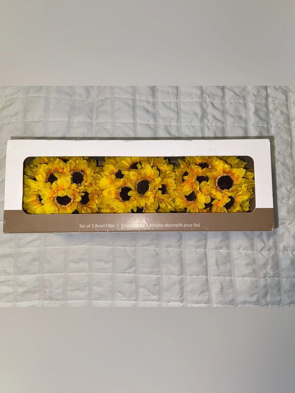 Arket Yellow Sunflower Faux Floral Bowl Fillers (Set of 3)